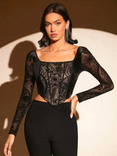 Floral Print Square Neck Asymmetrical Hem Crop Top